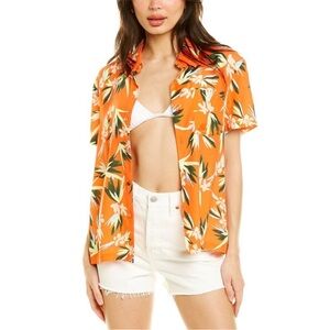 Anthropologie Solid & Striped The Cabana Floral Buttondown Top Medium